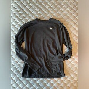 Nike Running dri fit long sleeve shirt black womens size medium